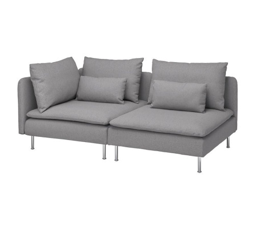 Sofa 3-osobowa, z otwartym końcem/Tonerud szary SÖDERHAMN 194.521.10