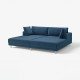 Sofa modułowa, 3-osobowa, z szezlongami/Samsala granatowy UPPÅKRA 196.130.71