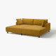 Sofa modułowa, 3-osobowa, z szezlongami/Samsala żółtobrązowy UPPÅKRA 196.141.79