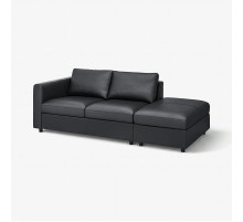 Sofa 3-osobowa, z otwartym końcem/Grann/Bomstad czarny VIMLE 293.066.65