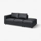 Sofa 3-osobowa, z otwartym końcem/Grann/Bomstad czarny VIMLE 293.066.65