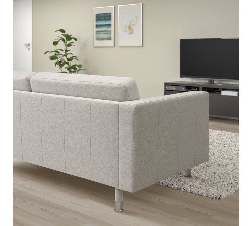 Sofa 3-osobowa, Gunnared beżowy/metal LANDSKRONA 294.353.23