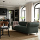 Sofa 3-osobowa, Lejde/szary/zielony brzoza VISKAFORS 294.433.37
