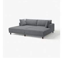 Sofa modułowa, 3-osobowa, z szezlongami/Johanneshov ciemnoszary UPPÅKRA 296.141.74