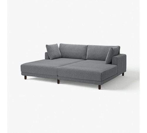 Sofa modułowa, 3-osobowa, z szezlongami/Johanneshov ciemnoszary UPPÅKRA 296.141.74