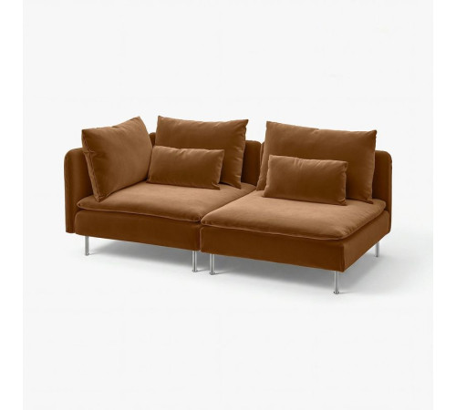 Sofa 3-osobowa, z otwartym końcem/Alhamn ciemny żółto-brązowy SÖDERHAMN 296.221.26