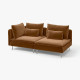 Sofa 3-osobowa, z otwartym końcem/Alhamn ciemny żółto-brązowy SÖDERHAMN 296.221.26