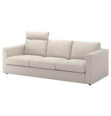 Sofa 3-osobowa, z zagłówkiem/Gunnared beżowy VIMLE 393.990.27