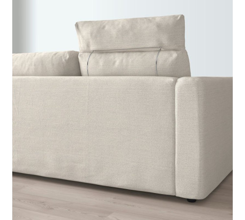 Sofa 3-osobowa, z zagłówkiem/Gunnared beżowy VIMLE 393.990.27