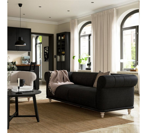 Sofa 3-osobowa, Lejde antracyt/brzoza VISKAFORS 394.433.27