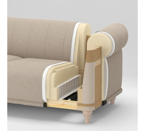 Sofa 3-osobowa, Lejde antracyt/brzoza VISKAFORS 394.433.27