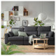 ESKILSTUNA sofa 3-osobowa, Hillared antracyt