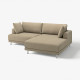 Sofa modułowa, 3-osobowa, z szezlongiem, prawy/Johanneshov brązowobeżowy UPPÅKRA 395.986.68