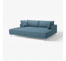 Sofa modułowa, 3-osobowa, z szezlongami/Axvall ciemny szaroniebieski UPPÅKRA 396.130.65