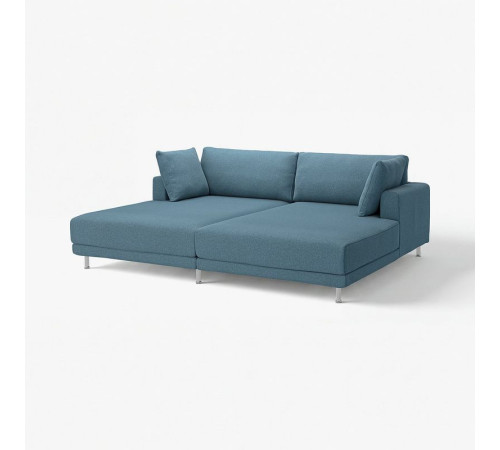 Sofa modułowa, 3-osobowa, z szezlongami/Axvall ciemny szaroniebieski UPPÅKRA 396.130.65