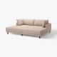 Sofa modułowa, 3-osobowa, z szezlongami/Samsala szarobeżowy UPPÅKRA 396.141.78