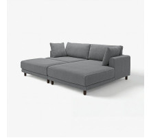 Sofa modułowa, 3-osobowa, z szezlongiem, prawy z podnóżkiem/Johanneshov ciemnoszary UPPÅKRA 396.142.01