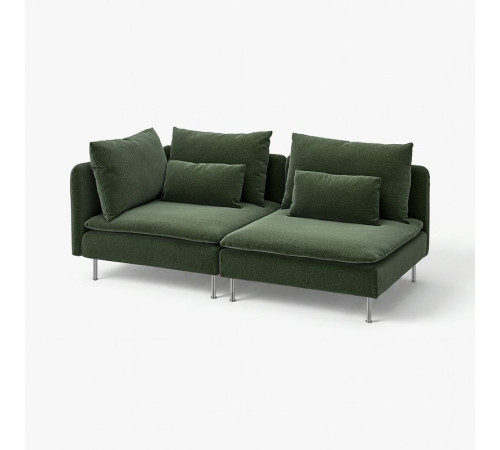 Sofa 3-osobowa, z otwartym końcem/Johanneshov ciemnozielony SÖDERHAMN 396.221.16