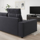 Sofa 3-osobowa, z zagłówkiem z szerokimi podłokietnikami/Djuparp ciemnoszary VIMLE 494.326.77
