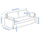 Sofa 3-osobowa, Hallarp biały HYLTARP 494.896.40