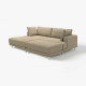 Sofa modułowa, 3-osobowa, z szezlongiem, lewy z podnóżkiem/Johanneshov brązowobeżowy UPPÅKRA 496.127.15