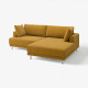 Sofa modułowa, 3-osobowa, z szezlongiem, prawy/Samsala żółtobrązowy UPPÅKRA 496.130.22