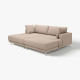 Sofa modułowa, 3-osobowa, z szezlongiem, lewy z podnóżkiem/Samsala szarobeżowy UPPÅKRA 496.130.79