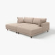 Sofa modułowa, 3-osobowa, z szezlongiem, prawy z podnóżkiem/Samsala szarobeżowy UPPÅKRA 496.142.05