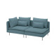 Sofa 3-osobowa, z otwartym końcem/Fridtuna ciemny szaroniebieski SÖDERHAMN 496.221.11