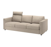Sofa 3-osobowa, z zagłówkiem/Hillared beżowy VIMLE 594.342.75