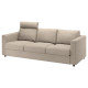 Sofa 3-osobowa, z zagłówkiem/Hillared beżowy VIMLE 594.342.75