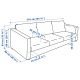 Sofa 3-osobowa, Hillared beżowy VIMLE 594.342.80
