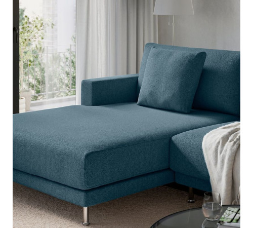 Sofa modułowa, 3-osobowa, z szezlongiem, lewy/Axvall ciemny szaroniebieski UPPÅKRA 596.130.12