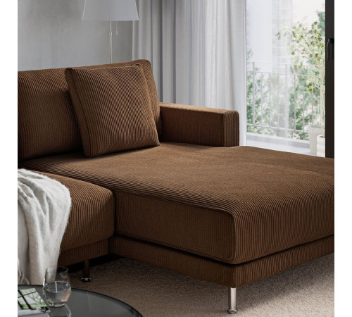 Sofa modułowa, 3-osobowa, z szezlongiem, prawy/Samsala ciemnobrązowy UPPÅKRA 596.130.26