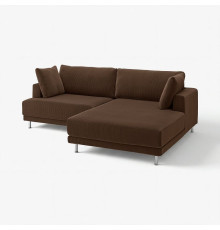 Sofa modułowa, 3-osobowa, z szezlongiem, prawy/Samsala ciemnobrązowy UPPÅKRA 596.130.26