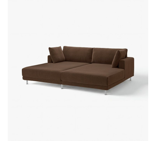 Sofa modułowa, 3-osobowa, z szezlongami/Samsala ciemnobrązowy UPPÅKRA 596.130.69