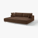 Sofa modułowa, 3-osobowa, z szezlongami/Samsala ciemnobrązowy UPPÅKRA 596.130.69