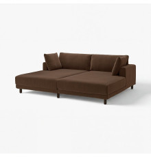 Sofa modułowa, 3-osobowa, z szezlongami/Samsala ciemnobrązowy UPPÅKRA 596.141.77
