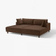 Sofa modułowa, 3-osobowa, z szezlongami/Samsala ciemnobrązowy UPPÅKRA 596.141.77
