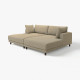 Sofa modułowa, 3-osobowa, z szezlongiem, prawy z podnóżkiem/Johanneshov brązowobeżowy UPPÅKRA 596.142.00