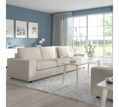 Sofa 3-osobowa, z szerokimi podłokietnikami/Gunnared beżowy VIMLE 694.013.35