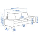 Sofa 3-osobowa, z szerokimi podłokietnikami/Gunnared beżowy VIMLE 694.013.35