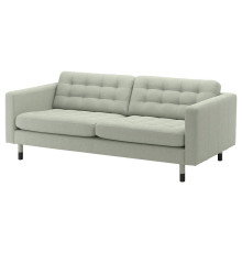 Sofa 3-osobowa, Gunnared jasnozielony/drewno/czarny LANDSKRONA 694.442.12