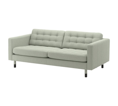 Sofa 3-osobowa, Gunnared jasnozielony/drewno/czarny LANDSKRONA 694.442.12