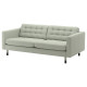 Sofa 3-osobowa, Gunnared jasnozielony/drewno/czarny LANDSKRONA 694.442.12