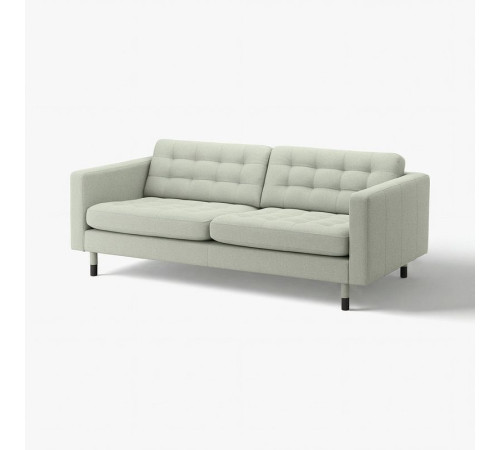 Sofa 3-osobowa, Gunnared jasnozielony/drewno/czarny LANDSKRONA 694.442.12