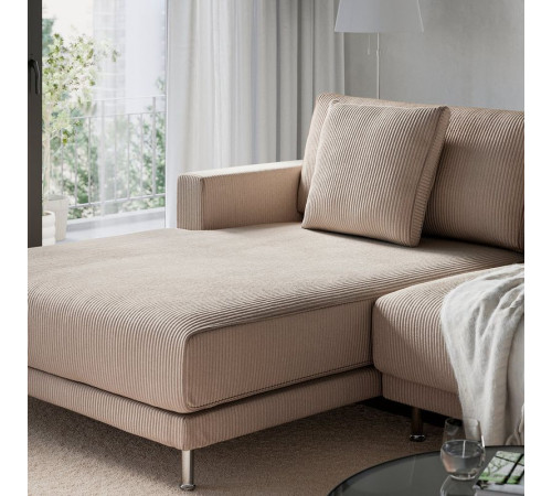 Sofa modułowa, 3-osobowa, z szezlongiem, lewy/Samsala szarobeżowy UPPÅKRA 696.130.16