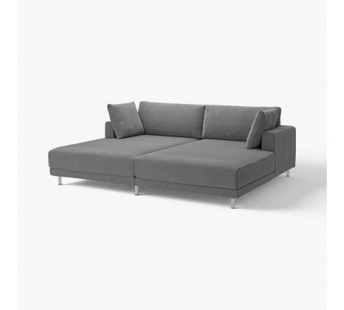 Sofa modułowa, 3-osobowa, z szezlongami/Johanneshov ciemnoszary UPPÅKRA 696.130.64