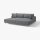 Sofa modułowa, 3-osobowa, z szezlongami/Johanneshov ciemnoszary UPPÅKRA 696.130.64
