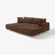 Sofa modułowa, 3-osobowa, z szezlongiem, lewy z podnóżkiem/Samsala ciemnobrązowy UPPÅKRA 696.130.78